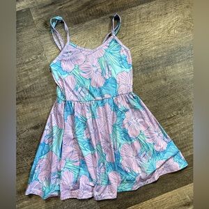 Girls size M Hawaiian print dress